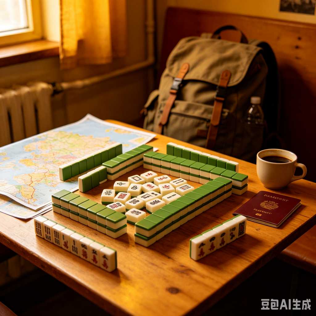antique style mahjong set